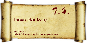 Tanos Hartvig névjegykártya